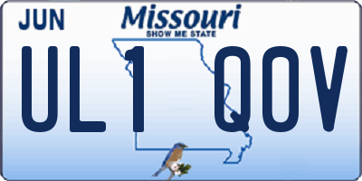 MO license plate UL1Q0V