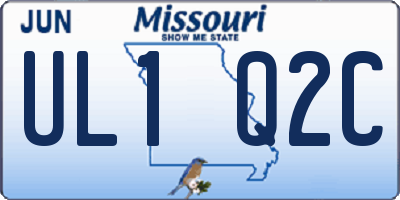 MO license plate UL1Q2C