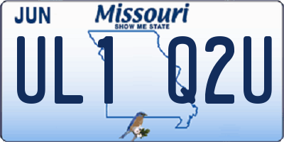MO license plate UL1Q2U