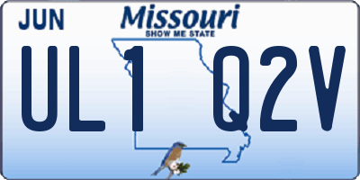 MO license plate UL1Q2V