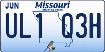 MO license plate UL1Q3H