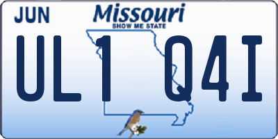 MO license plate UL1Q4I