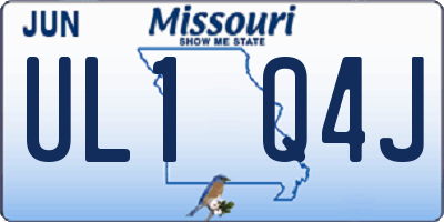MO license plate UL1Q4J