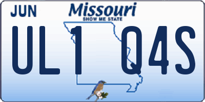 MO license plate UL1Q4S