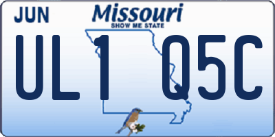 MO license plate UL1Q5C