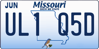 MO license plate UL1Q5D
