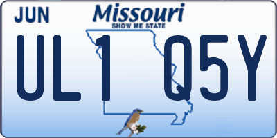 MO license plate UL1Q5Y