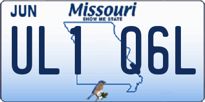 MO license plate UL1Q6L