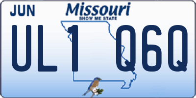 MO license plate UL1Q6Q