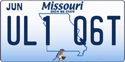 MO license plate UL1Q6T