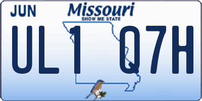 MO license plate UL1Q7H