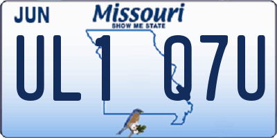 MO license plate UL1Q7U
