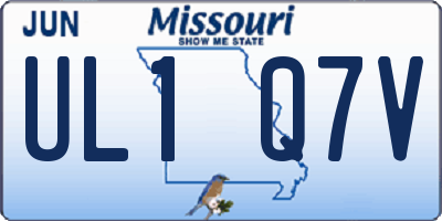 MO license plate UL1Q7V