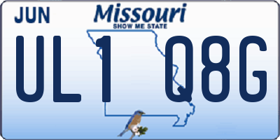 MO license plate UL1Q8G