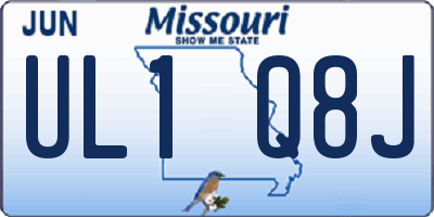 MO license plate UL1Q8J