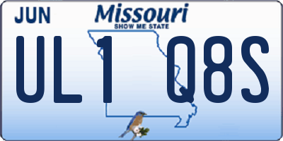 MO license plate UL1Q8S