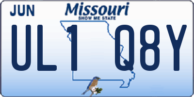 MO license plate UL1Q8Y