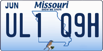 MO license plate UL1Q9H