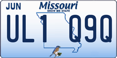 MO license plate UL1Q9Q