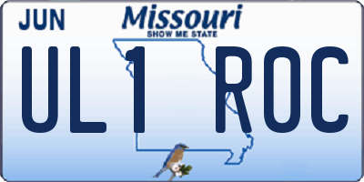 MO license plate UL1R0C