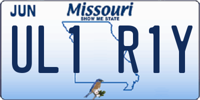 MO license plate UL1R1Y