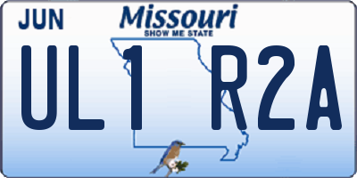 MO license plate UL1R2A