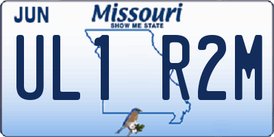 MO license plate UL1R2M