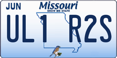 MO license plate UL1R2S