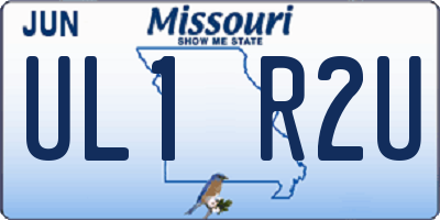 MO license plate UL1R2U