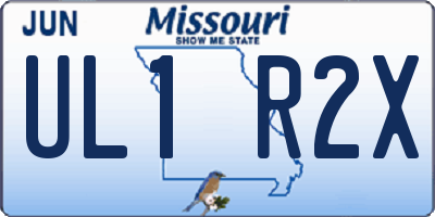 MO license plate UL1R2X