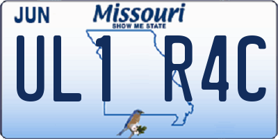 MO license plate UL1R4C