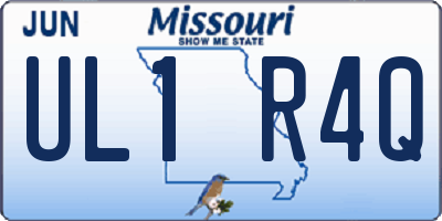 MO license plate UL1R4Q