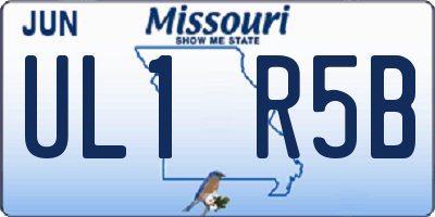 MO license plate UL1R5B