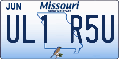 MO license plate UL1R5U