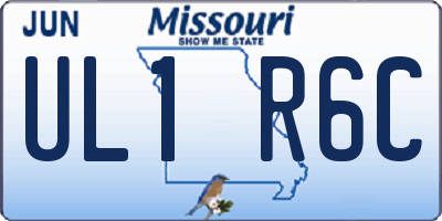 MO license plate UL1R6C