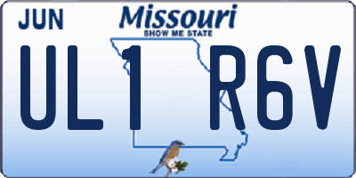 MO license plate UL1R6V