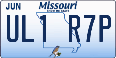 MO license plate UL1R7P