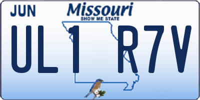 MO license plate UL1R7V