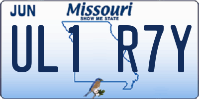 MO license plate UL1R7Y
