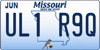 MO license plate UL1R9Q