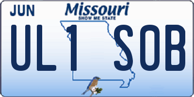 MO license plate UL1S0B