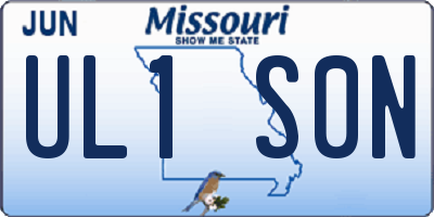 MO license plate UL1S0N
