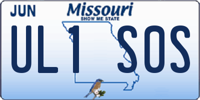MO license plate UL1S0S