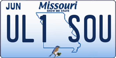 MO license plate UL1S0U