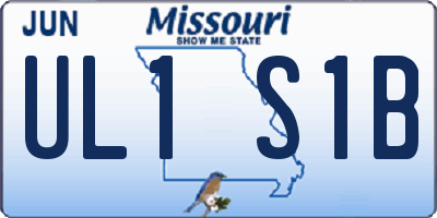 MO license plate UL1S1B