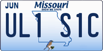 MO license plate UL1S1C
