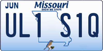 MO license plate UL1S1Q
