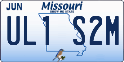 MO license plate UL1S2M