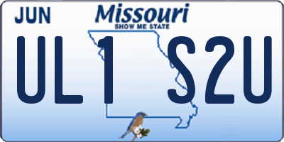 MO license plate UL1S2U