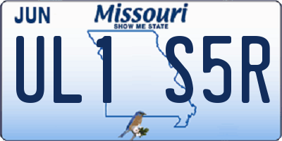 MO license plate UL1S5R